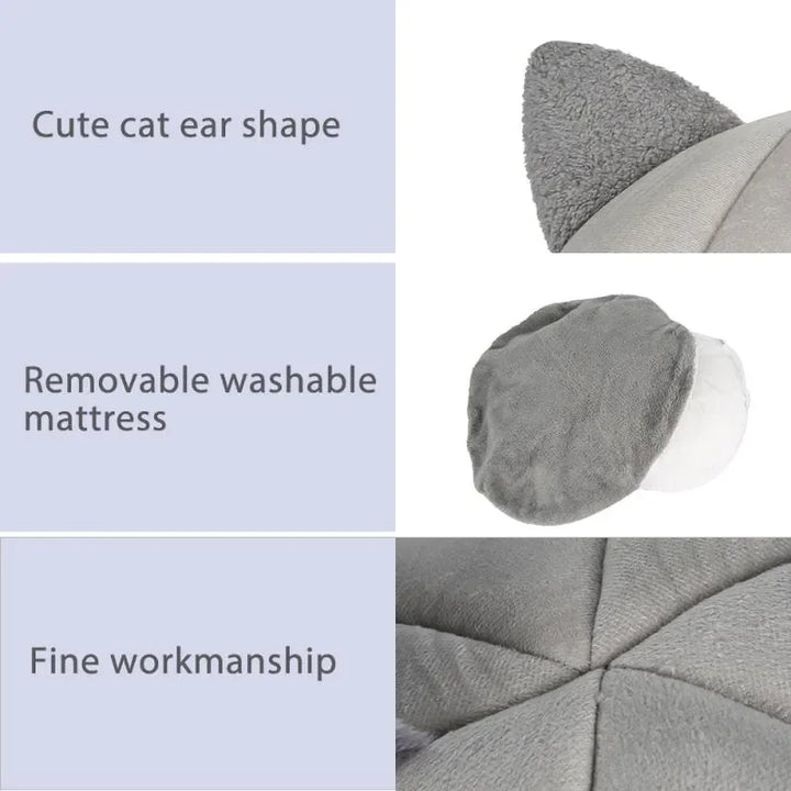 Pet Tent Cave Bed for Cats Small Dogs Self-Warming Cat Tent Bed Cat Hut Comfortable Pet Sleeping Bed