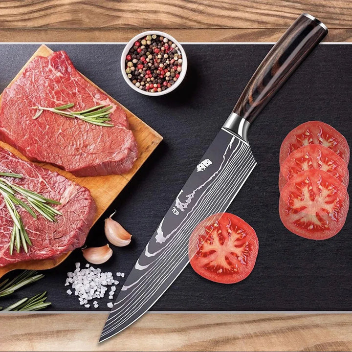 Sharp Kitchen Knives Cleaver Meat Fish Fruit Bread Knife Butcher Boning Japanese Knife Chef Cooking Cleaver Laser Damascus Knife