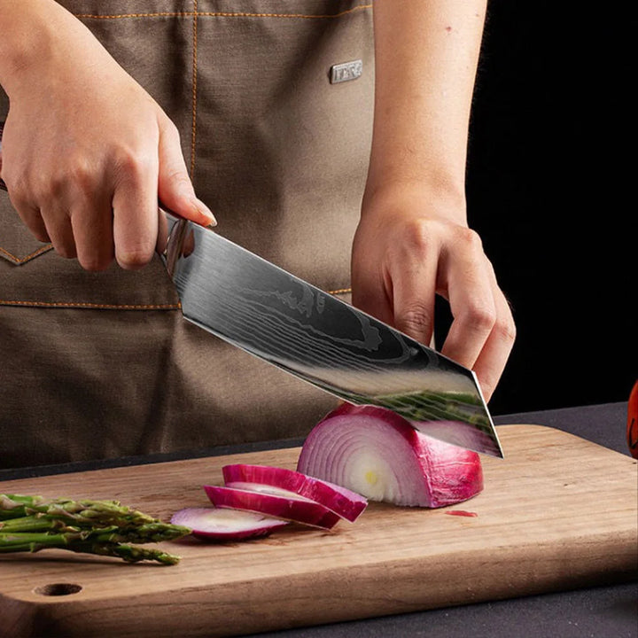 Sharp Kitchen Knives Cleaver Meat Fish Fruit Bread Knife Butcher Boning Japanese Knife Chef Cooking Cleaver Laser Damascus Knife