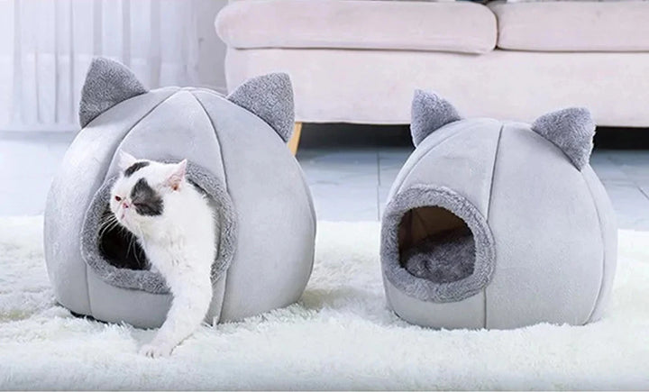 Pet Tent Cave Bed for Cats Small Dogs Self-Warming Cat Tent Bed Cat Hut Comfortable Pet Sleeping Bed