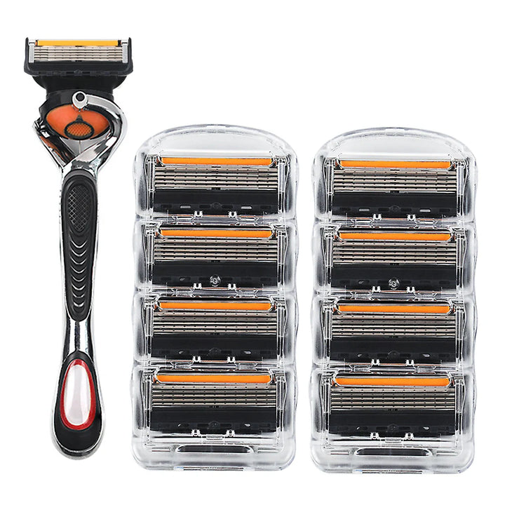 High Quality 5-ply Razor Manual Shaving Blades Men Face Shaving Razor Replacement Cutter Heads & Razor Holders Sets