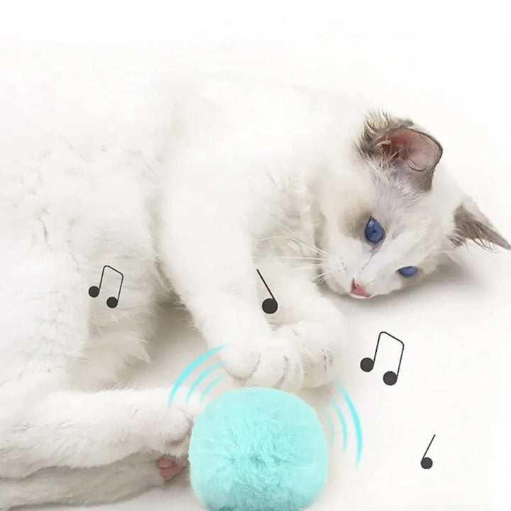 3Pcs Interactive Ball Smart Cat Toys Plush Electric Catnip Training Toy Kitten Touch Sounding Pet Product Squeak Toy Ball