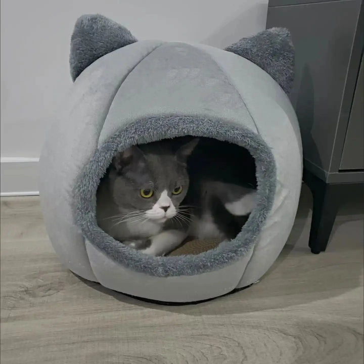 Pet Tent Cave Bed for Cats Small Dogs Self-Warming Cat Tent Bed Cat Hut Comfortable Pet Sleeping Bed